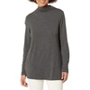 Amazon Essentials Women’s Jersey Long-Sleeve Mock Neck Swing Tunic Top, Relaxed Fit Pullover(Charcoal Heather Grey)