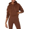 Amazon Essentials Women’s Relaxed Fit Crop Pullover Hoodie Sweatshirt with Drawstring, Soft (Available in Plus Size)(Deep Brown)