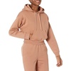 Amazon Essentials Women’s Relaxed Fit Crop Pullover Hoodie Sweatshirt with Drawstring, Soft (Available in Plus Size)(Light Brown)