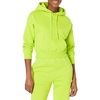 Amazon Essentials Women’s Relaxed Fit Crop Pullover Hoodie Sweatshirt with Drawstring, Soft (Available in Plus Size)(Lime Green)