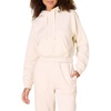 Amazon Essentials Women’s Relaxed Fit Crop Pullover Hoodie Sweatshirt with Drawstring, Soft (Available in Plus Size)(Oatmeal Heather  Jellyfish)