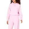 Amazon Essentials Women’s Relaxed Fit Crop Pullover Hoodie Sweatshirt with Drawstring, Soft (Available in Plus Size)(Pastel Pink)