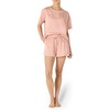 Amazon Essentials Women’s Satin Pajama Top and Shorts Set(Dusty Rose)