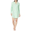 Amazon Essentials Women’s Woven Flannel Notch Collar Nightgown (Available in Plus Size)(Mint Green Forest Animals)