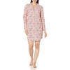 Amazon Essentials Women’s Woven Flannel Notch Collar Nightgown (Available in Plus Size)(White Forest)