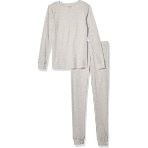 Amazon Essentials Women’s Cotton Thermal Long Underwear Pajama Sets(Heather Grey)