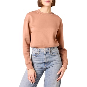 Amazon Essentials Women’s Cropped Drop Shoulder Long Sleeve Sweatshirt (Available in Plus Size)(Light Brown)