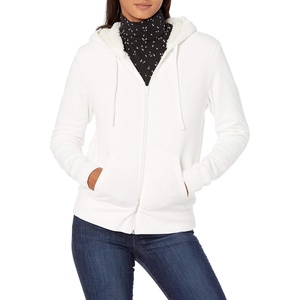 Amazon Essentials Women’s Sherpa-Lined Fleece Full-Zip Hooded Jacket with Drawstring (Available in Plus Size)(Off-white)