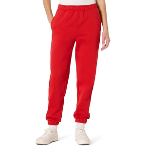 Amazon Essentials x Sofia Grainge Women’s High-Rise Relaxed-Fit Jogger with Elastic Waist(Red)
