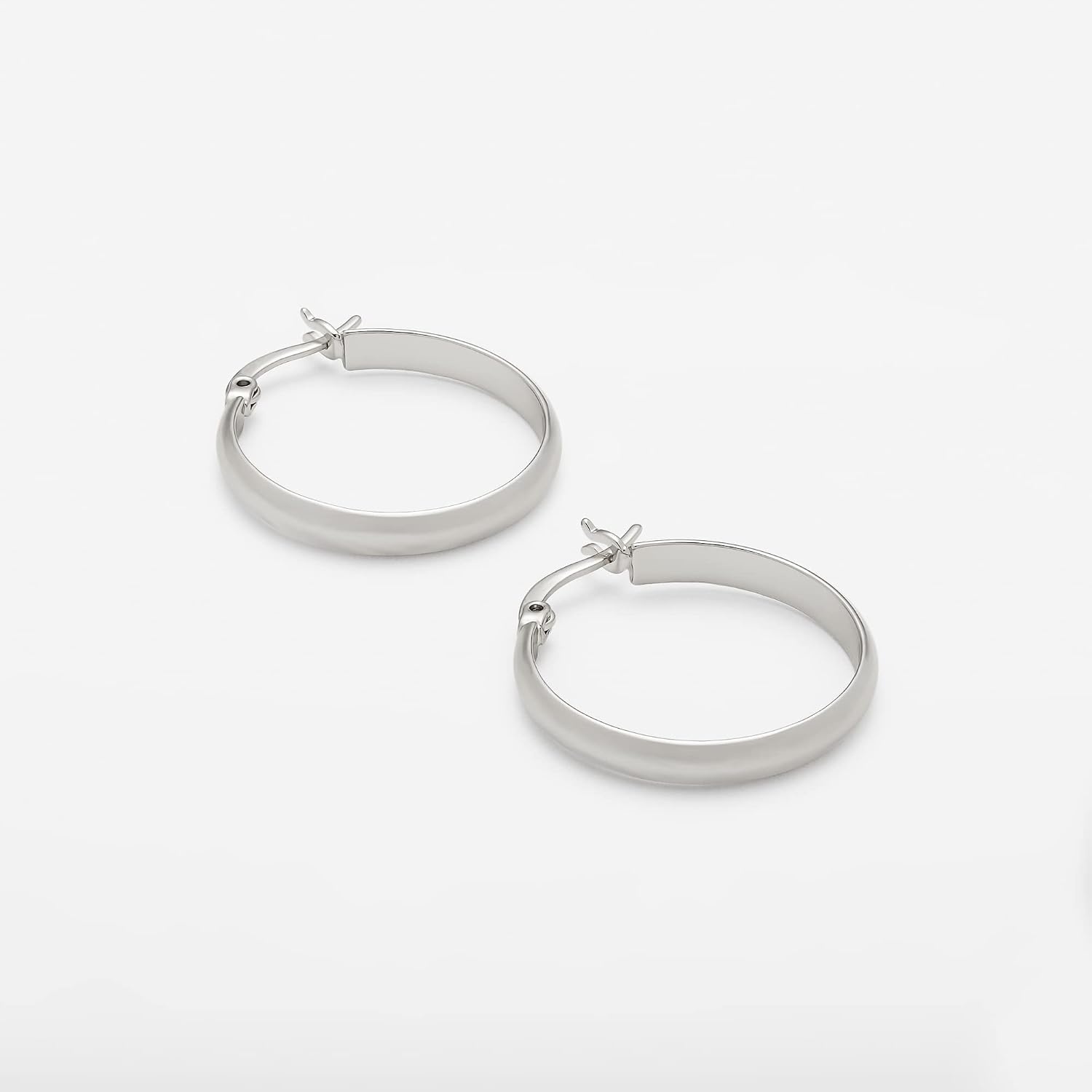 image:imageAmazon Essentials 14K Gold or Sterling Silver Plated Polished Dome HoopSilver