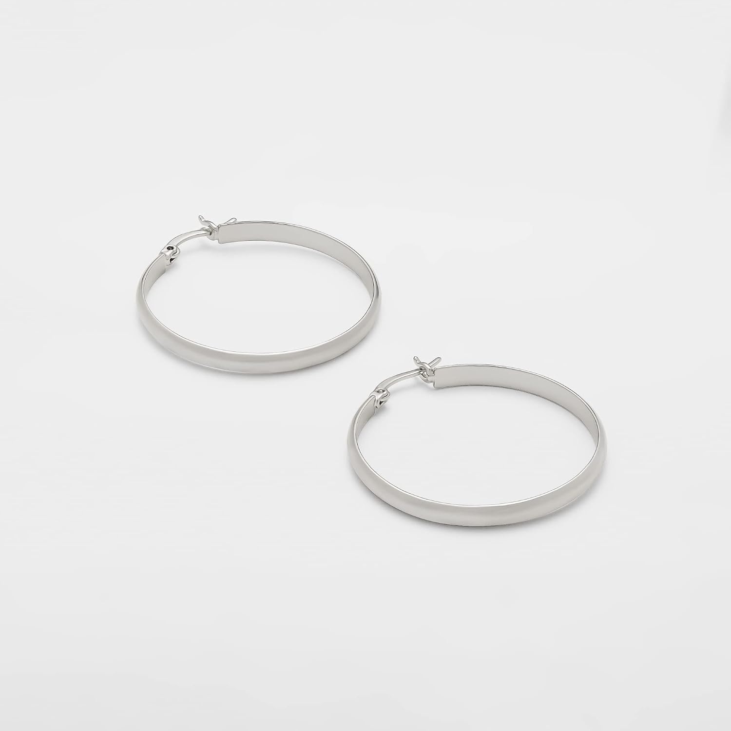 image:imageAmazon Essentials 14K Gold or Sterling Silver Plated Polished Dome HoopSilver