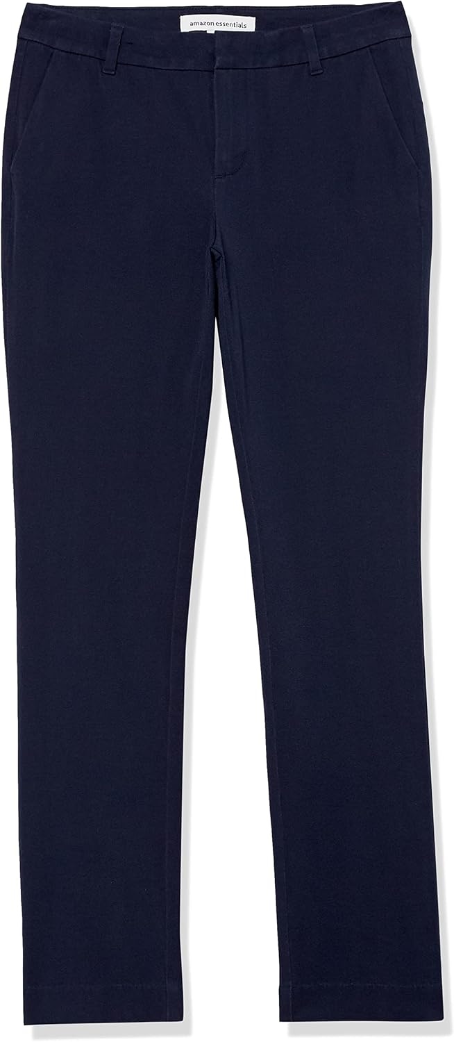 image:imageAmazon Essentials Womens BiStretch Full Length Straight Leg PantNavy