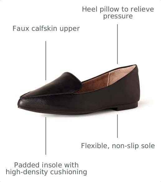 image:imageAmazon Essentials Womens Loafer FlatBlack Faux Leather