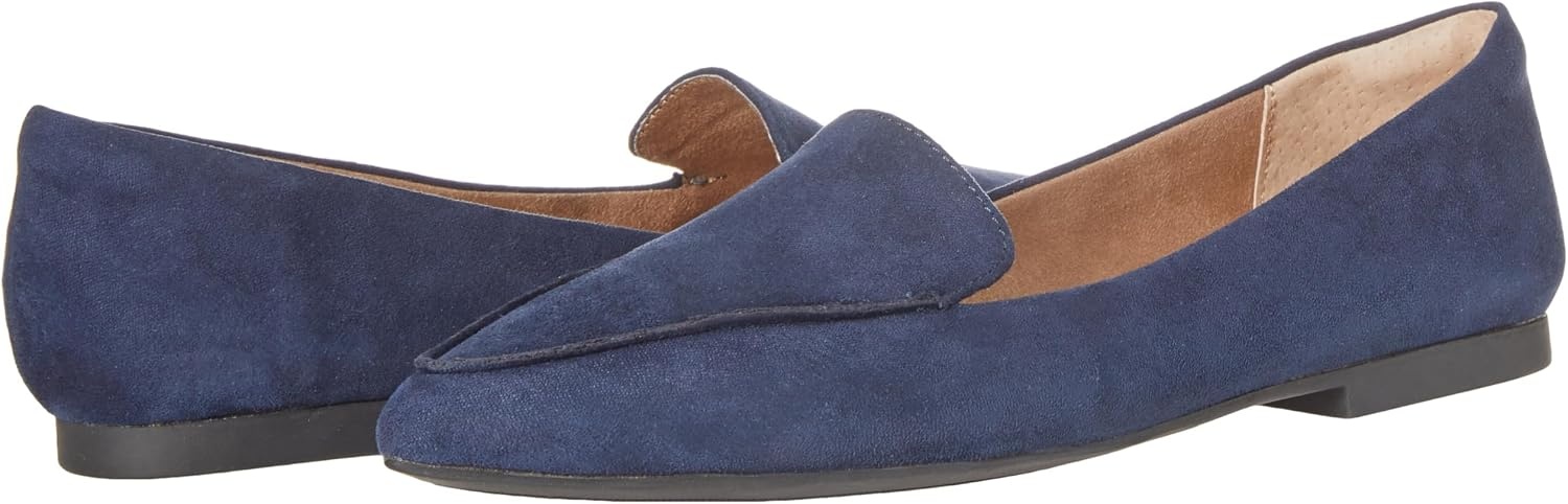 image:imageAmazon Essentials Womens Loafer FlatNavy Microsuede