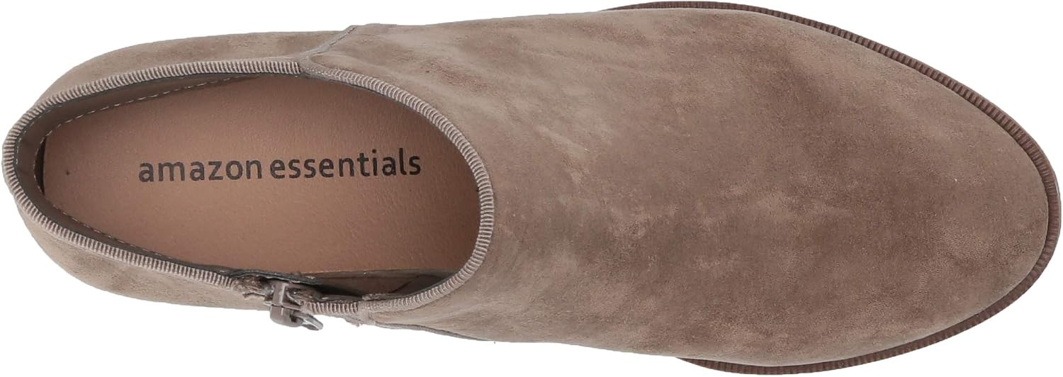 image:imageAmazon Essentials Womens Low Heel Ankle Boots with Side Zipper Stacked Block HeelTaupe