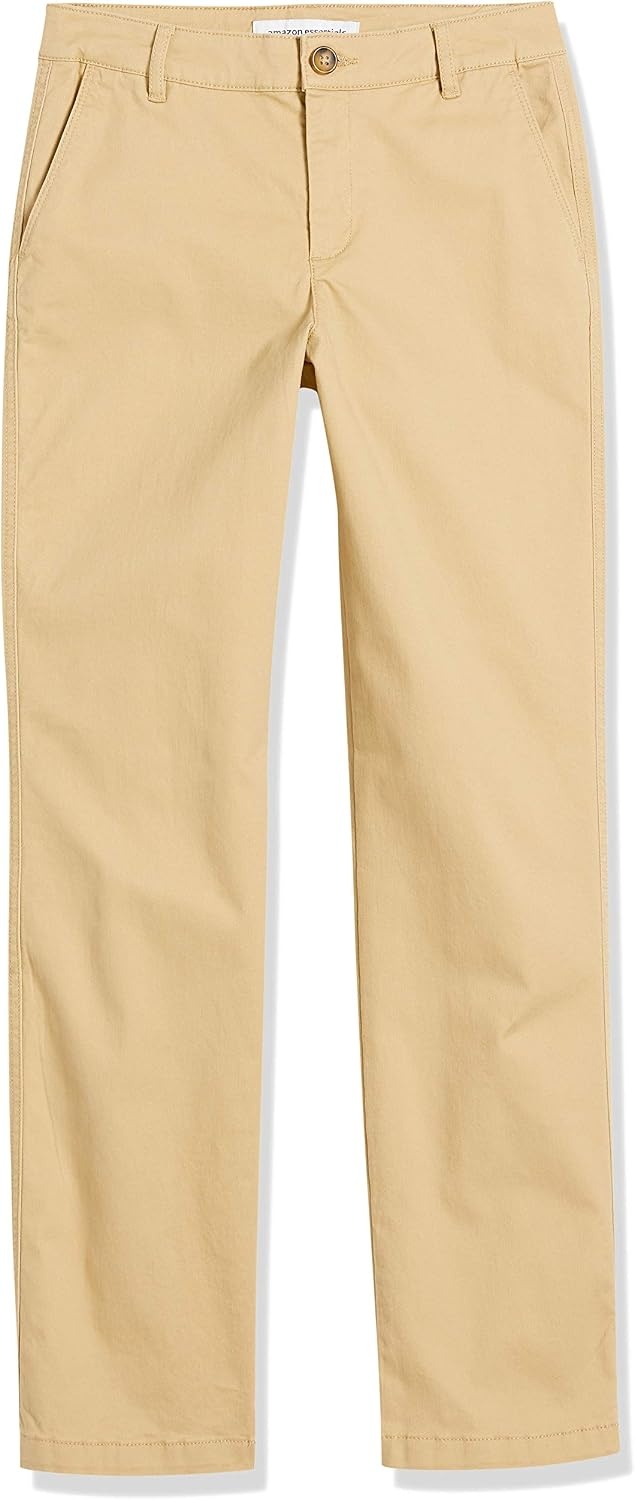 image:imageAmazon Essentials Womens Slim Fit Straight Leg Stretch Twill Chino PantKhaki