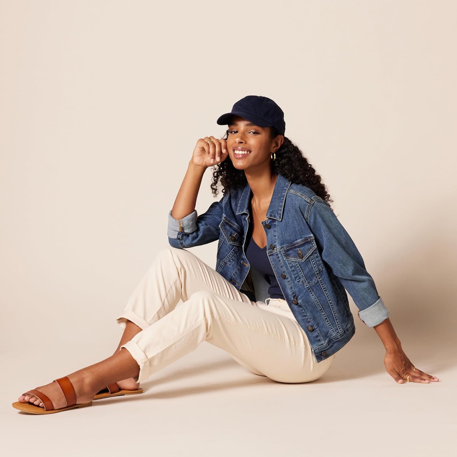 image:imageAmazon Essentials Womens Slim Fit Straight Leg Stretch Twill Chino PantLight Tan