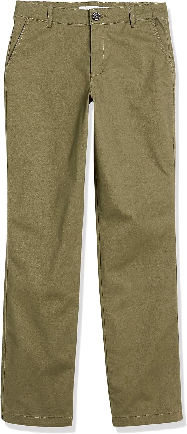 image:imageAmazon Essentials Womens Slim Fit Straight Leg Stretch Twill Chino PantWashed Olive