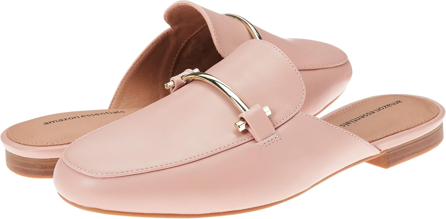 image:imageAmazon Essentials Womens Slipon Backless Buckle Mule Loafer Beige Crocodile LeatherDusty Rose