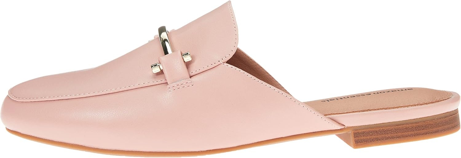 image:imageAmazon Essentials Womens Slipon Backless Buckle Mule Loafer Beige Crocodile LeatherDusty Rose