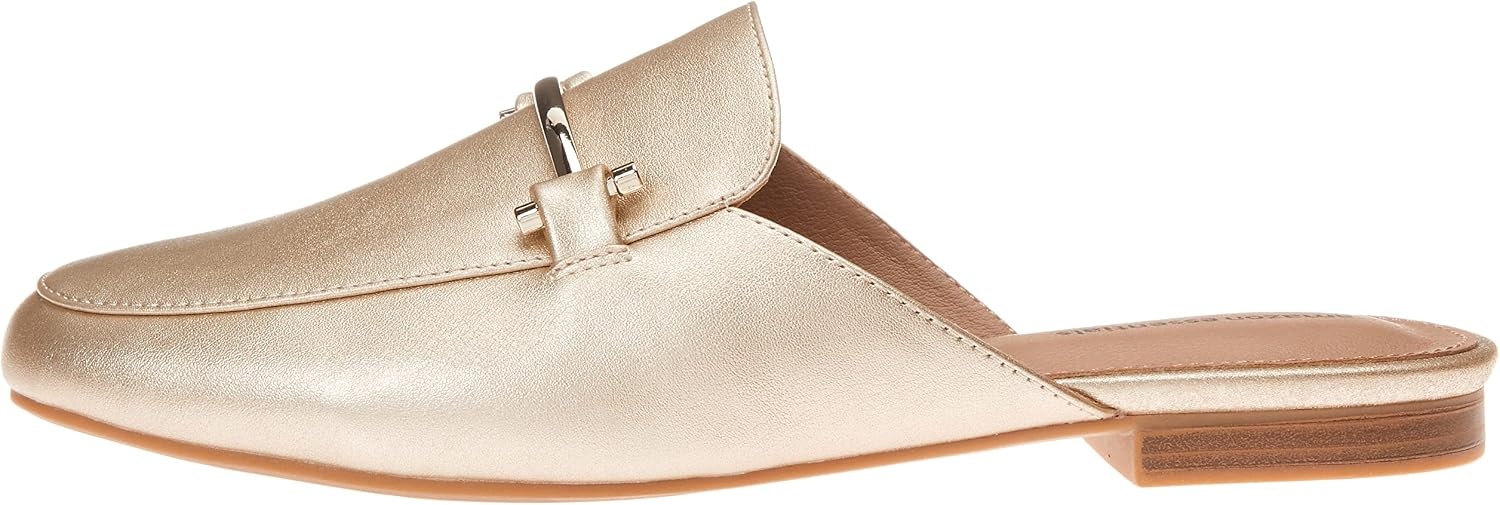 image:imageAmazon Essentials Womens Slipon Backless Buckle Mule Loafer Beige Crocodile LeatherGold