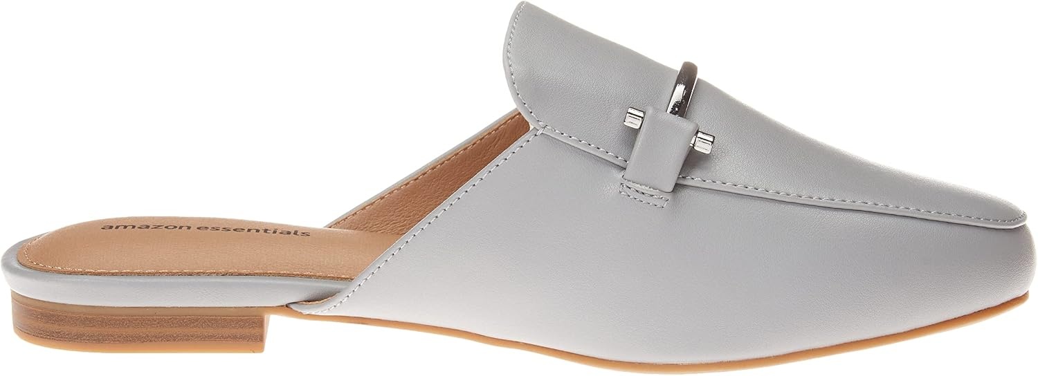 image:imageAmazon Essentials Womens Slipon Backless Buckle Mule Loafer Beige Crocodile LeatherGrey