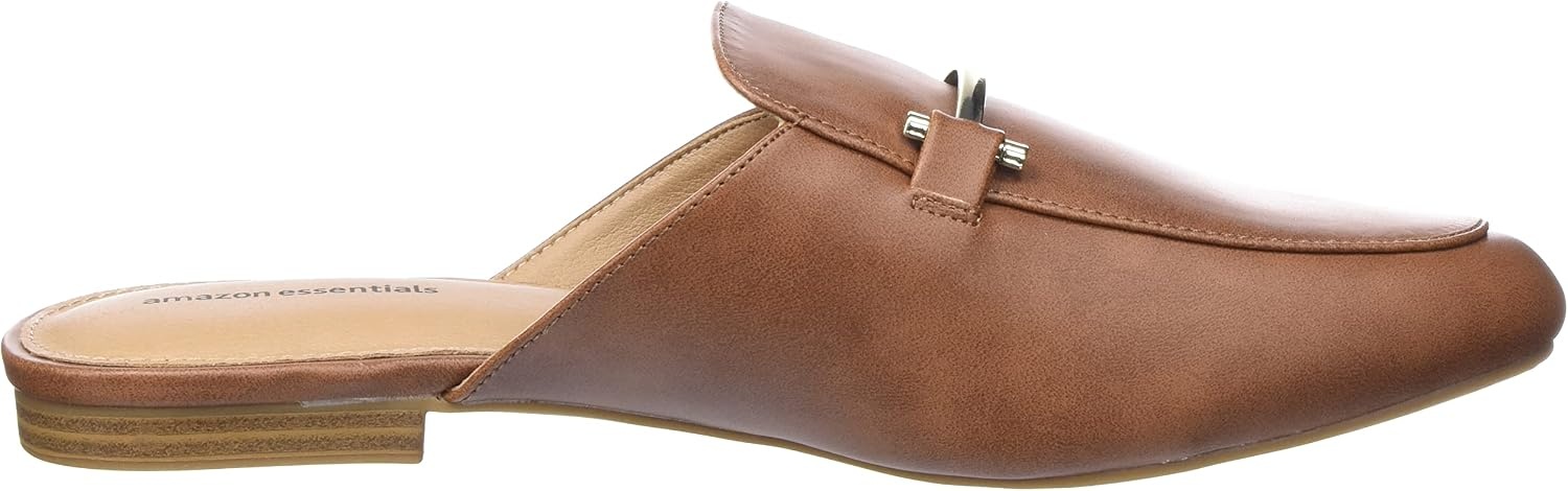 image:imageAmazon Essentials Womens Slipon Backless Buckle Mule Loafer Beige Crocodile LeatherTan