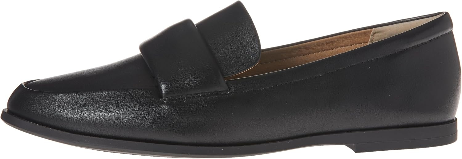image:imageAmazon Essentials Womens Soft Almond Toe LoaferBlack Faux Leather