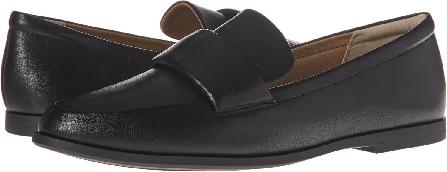 image:imageAmazon Essentials Womens Soft Almond Toe LoaferBlack Faux Leather