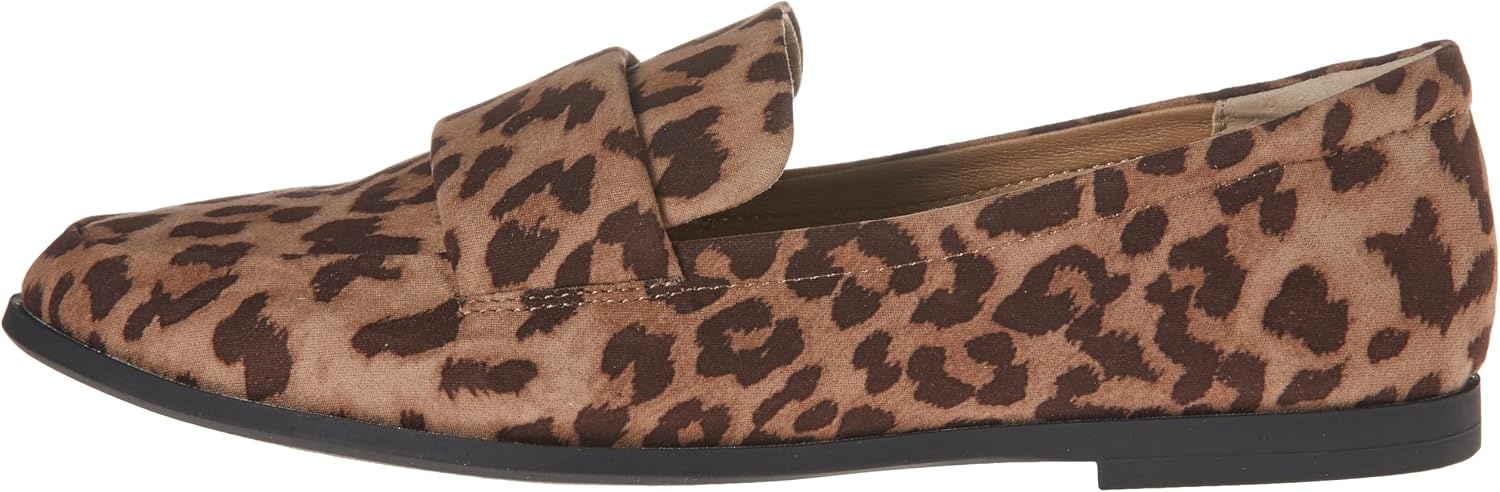 image:imageAmazon Essentials Womens Soft Almond Toe LoaferLeopard Faux Microsuede