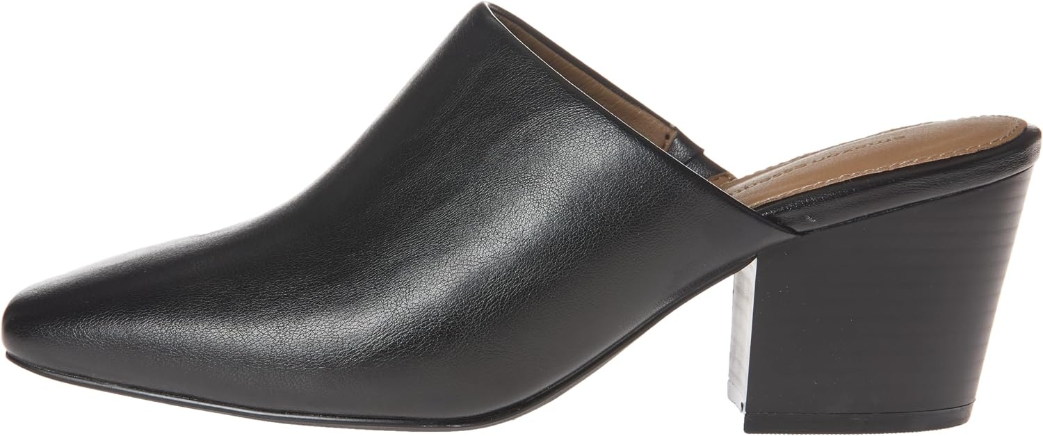 image:imageAmazon Essentials Womens Square Toe Slip On Heeled Mules Backless Non SlipBlack