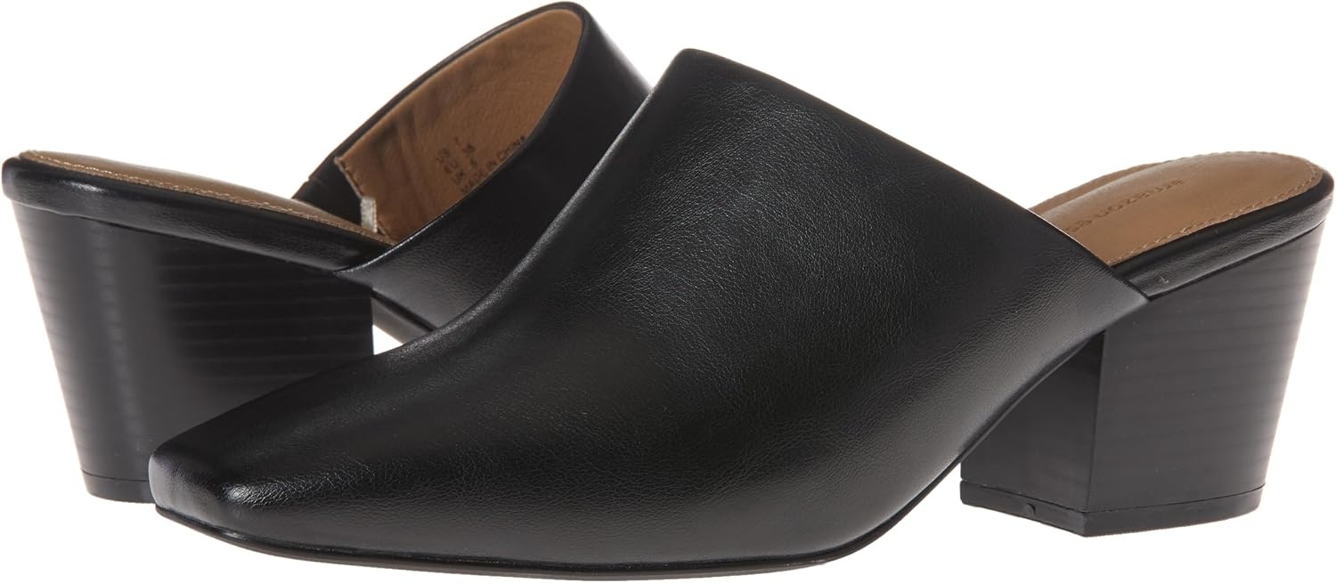 image:imageAmazon Essentials Womens Square Toe Slip On Heeled Mules Backless Non SlipBlack