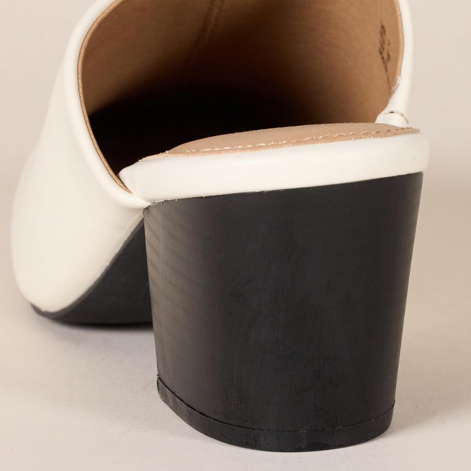 image:imageAmazon Essentials Womens Square Toe Slip On Heeled Mules Backless Non SlipOffwhite