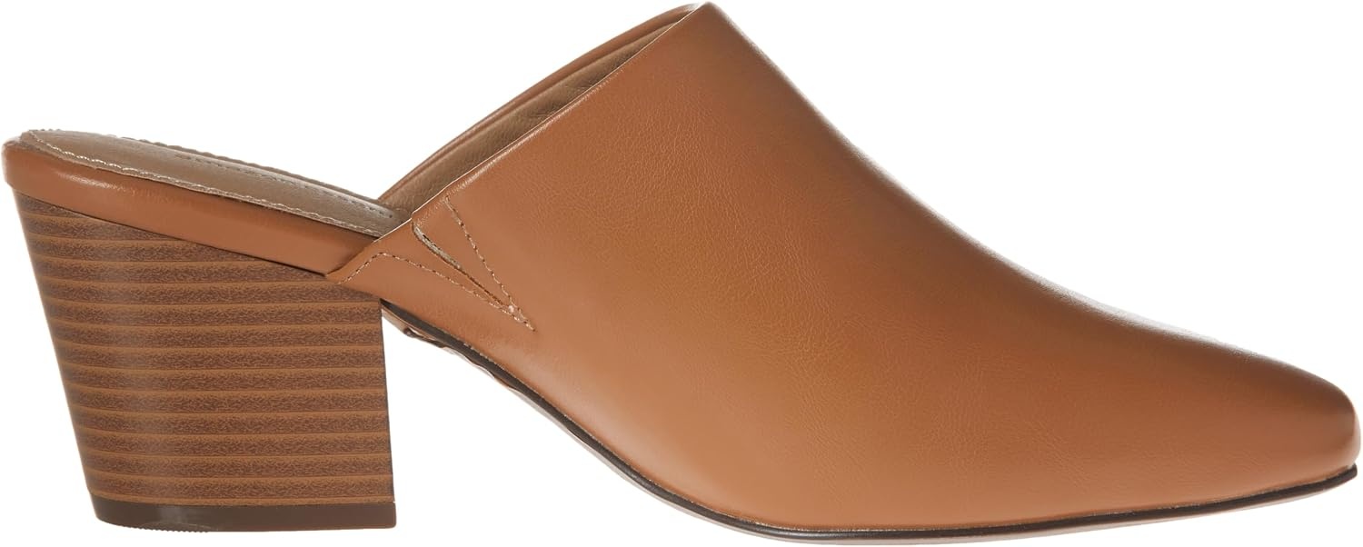 image:imageAmazon Essentials Womens Square Toe Slip On Heeled Mules Backless Non SlipTan