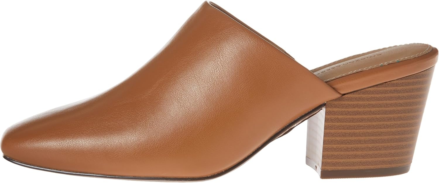 image:imageAmazon Essentials Womens Square Toe Slip On Heeled Mules Backless Non SlipTan