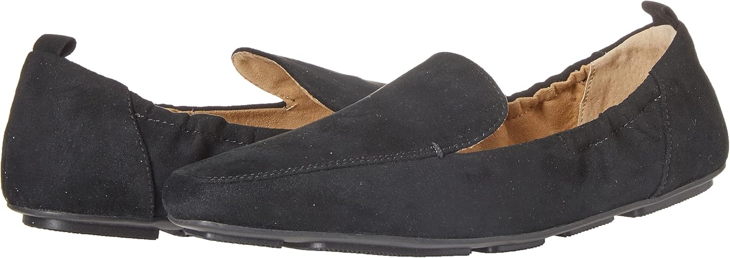 image:imageAmazon Essentials Womens Square Toe Soft SlipOn LoaferBlack Microsuede