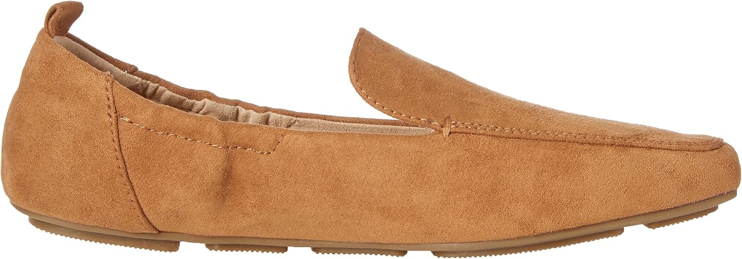 image:imageAmazon Essentials Womens Square Toe Soft SlipOn LoaferTan Microsuede