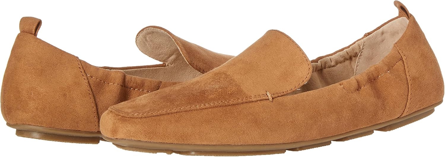 image:imageAmazon Essentials Womens Square Toe Soft SlipOn LoaferTan Microsuede