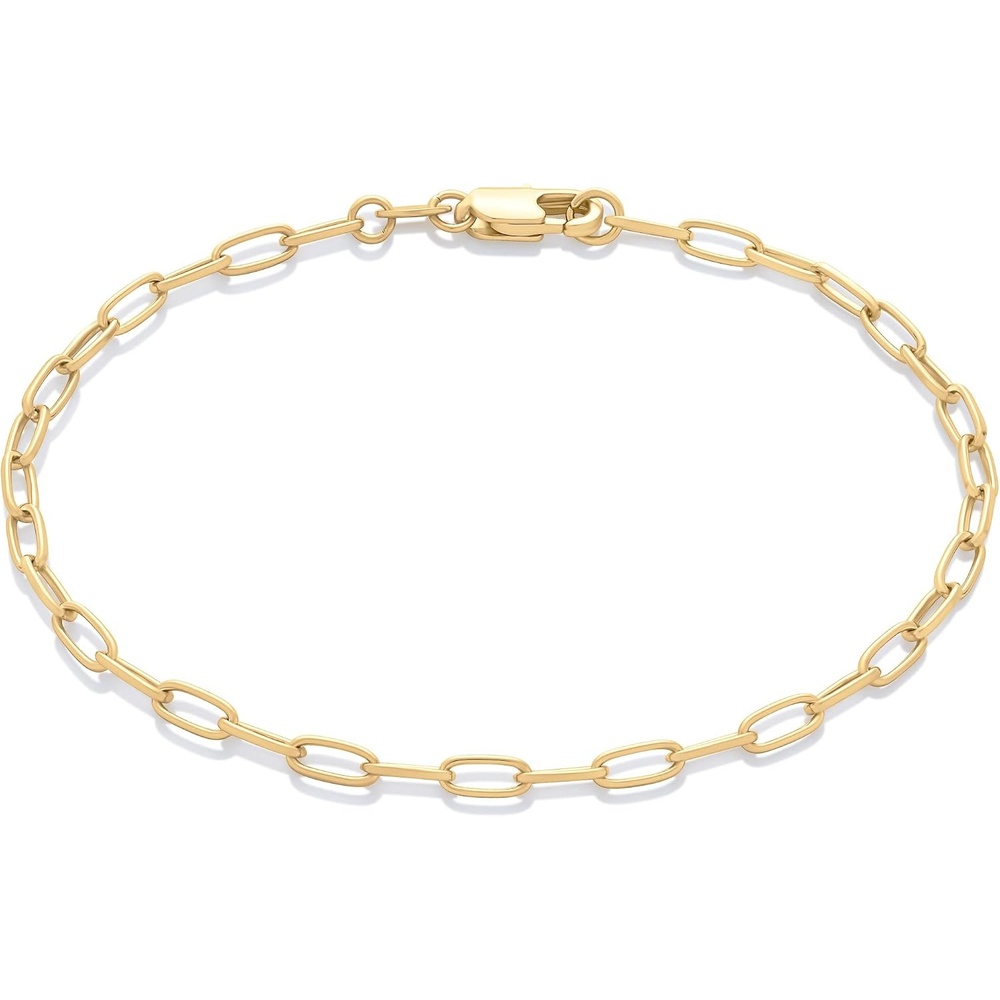 image:imageAmazon Essentials 14K Paperclip Chain BraceletYellow Gold