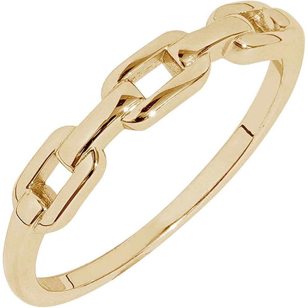 image:imageAmazon Essentials Plated Sterling Silver Chain Link Accent RingYellow Gold
