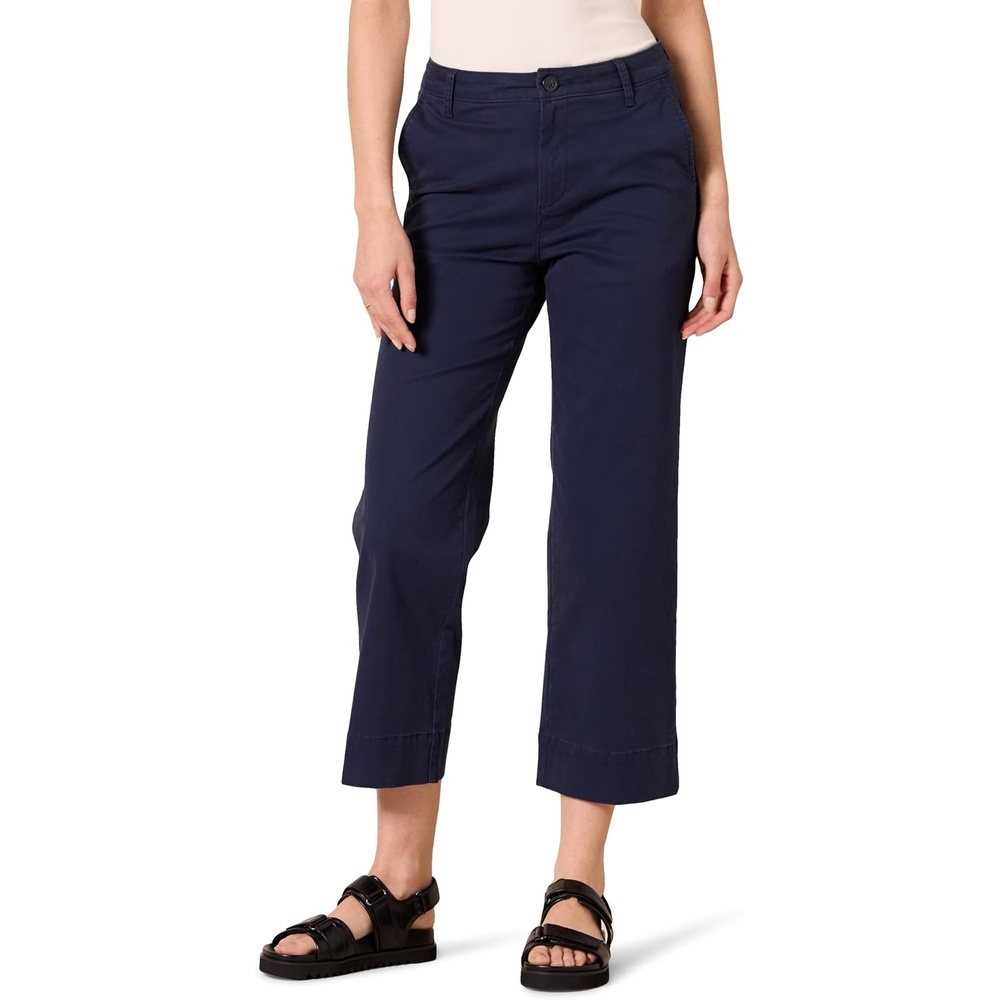 image:imageAmazon Essentials Womens HighRise Wide Leg Khaki Pant Stretchy Business CasualNavy