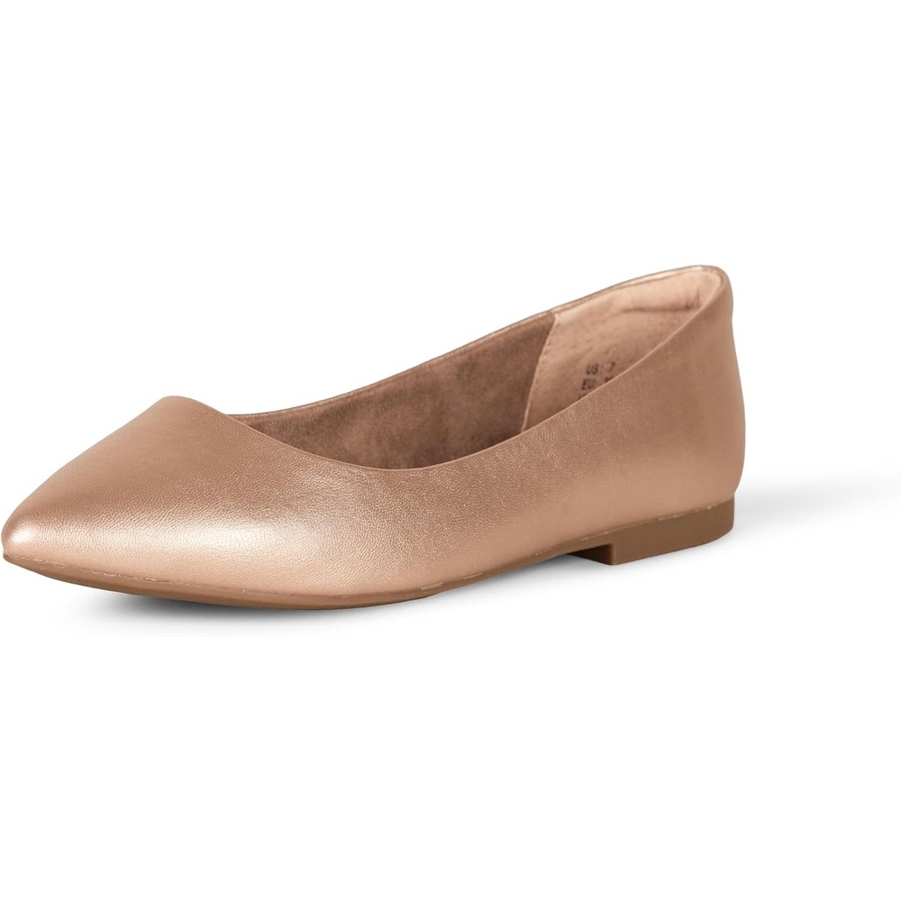 image:imageAmazon Essentials Womens PointedToe Ballet FlatsRose Gold