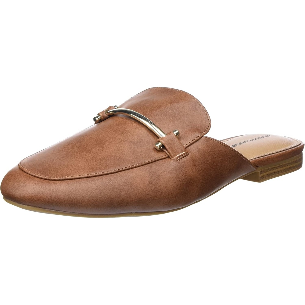 image:imageAmazon Essentials Womens Slipon Backless Buckle Mule Loafer Beige Crocodile LeatherTan