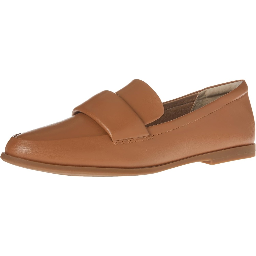image:imageAmazon Essentials Womens Soft Almond Toe LoaferCamel Faux Leather
