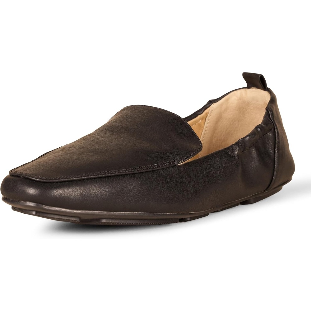 image:imageAmazon Essentials Womens Square Toe Soft SlipOn LoaferBlack Faux Leather