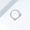 Amazon Essentials 14K Gold Plated Sterling Silver Bar Ring(Rhodium)