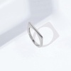 Amazon Essentials 14K Gold Plated Sterling Silver Bar Ring(Rhodium)
