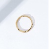 Amazon Essentials 14K Gold or Rhodium Plated Sterling Silver Chain Link Band Ring(Yellow Gold)