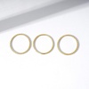 Amazon Essentials 14K Gold or Rhodium Plated Sterling Silver Stacking Ring Set of 3(Yellow Gold)