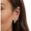 Amazon Essentials 14K Gold or Sterling Silver Plated Hoop Set(Silver)